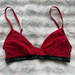 Calvin Klein Red Triangle Bralette